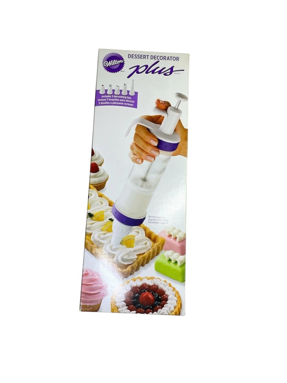Wilton Purple and White Dessert Decorator Plus Piping Tool